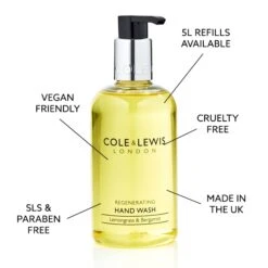 Cole & Lewis Lemongrass & Bergamot Hand Wash 300ml -Hotel Supply Store 1510 3 Zoom