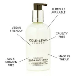Cole & Lewis Lemongrass & Bergamot Hand & Body Lotion 300ml -Hotel Supply Store 1514 3 Zoom