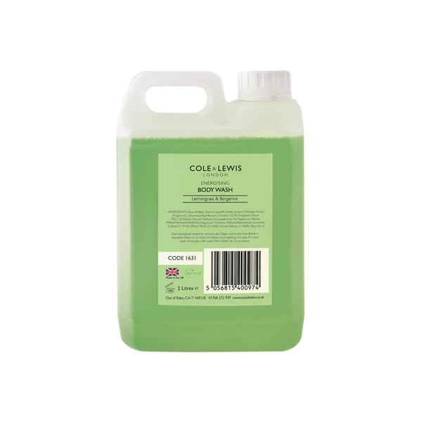 Cole & Lewis Lemongrass & Bergamot Body Wash 5L 4 Cole & Lewis Lemongrass & Bergamot Body Wash 5L - Image 2