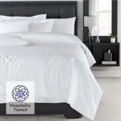 Luxury Egyptian Cotton 200 Thread Count Duvet Cover - White