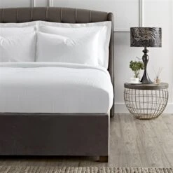 Luxury Cotton Micro Stripe 300 Thread Count Flat Sheet -Hotel Supply Store 2201 9 Zoom