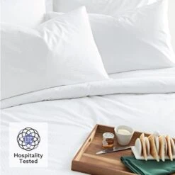 Luxury Cotton Micro Stripe 300 Thread Count Oxford Pillowcase - Pair -Hotel Supply Store 2204 3 Zoom