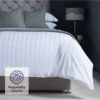 Easycare Satin Stripe Duvet Cover - White -Hotel Supply Store 2209 2210 1 Zoom