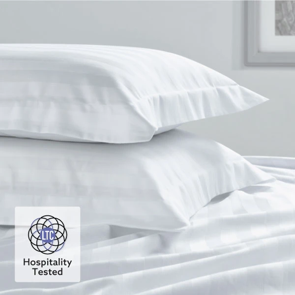 Easycare Satin Stripe Oxford Pillowcase - Pair 3 Easycare Satin Stripe Oxford Pillowcase - Pair