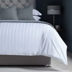 Easycare Satin Stripe Oxford Pillowcase - Pair 14 Easycare Satin Stripe Oxford Pillowcase - Pair -Hotel Supply Store 2213 6 Zoom