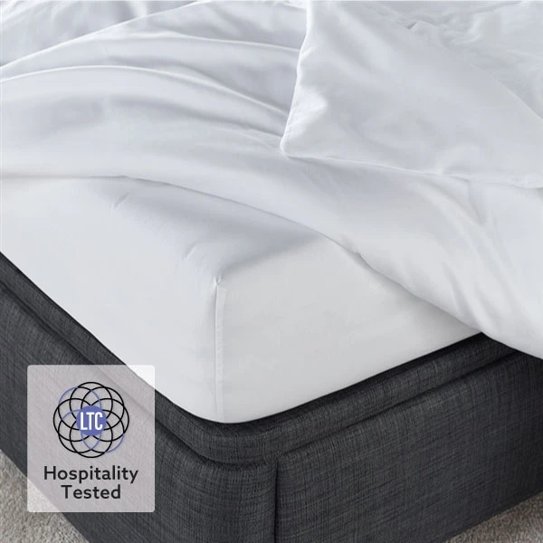 Luxury Organic Cotton 400 Thread Count Duvet Cover - White 4 Luxury Organic Cotton 400 Thread Count Duvet Cover - White - Image 2
