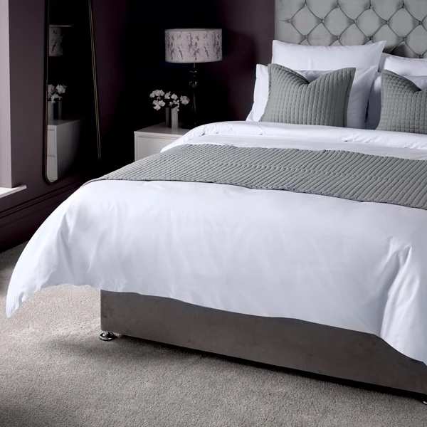 Luxury Organic Cotton 400 Thread Count Duvet Cover - White 8 Luxury Organic Cotton 400 Thread Count Duvet Cover - White - Image 6