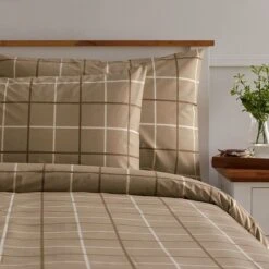 Easycare Cambridge Duvet Cover Set - Natural Check