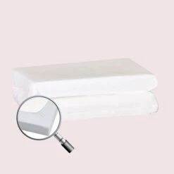 White Fitted Cotton Cot Sheet - Pair -Hotel Supply Store 2427 110 2 4 Zoom