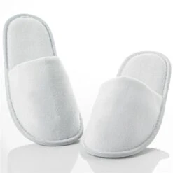 Luxury Velour Slippers With Closed Toe 9 Luxury Velour Slippers With Closed Toe -Hotel Supply Store 3484 3 Zoom