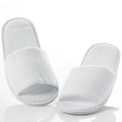Classic Terry Slippers With Open Toe -Hotel Supply Store 3487 3 Zoom