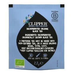 Clipper Fairtrade Organic Decaf Tea Bags - Tag & Envelope -Hotel Supply Store 4005 5 Zoom