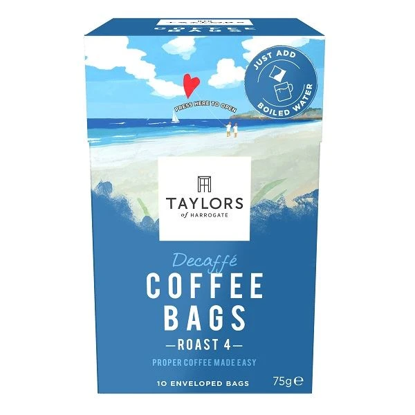 Taylors Decaffeinated Coffee Bags Individually Wrapped - Pack Of 30 3 Taylors Decaffeinated Coffee Bags Individually Wrapped - Pack Of 30