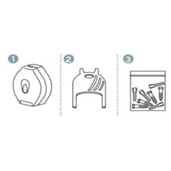 Mini Jumbo Toilet Roll Dispenser -Hotel Supply Store 5352 3 Zoom