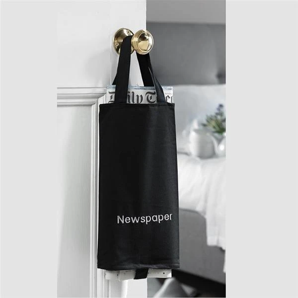 Black Embroidered Newspaper Bag 3 Black Embroidered Newspaper Bag