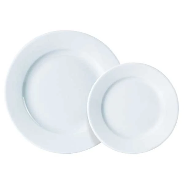 Vitrified Hotelware Wide Rimmed Plate 26cm - Pack Of 6 4 Vitrified Hotelware Wide Rimmed Plate 26cm - Pack Of 6 - Image 2