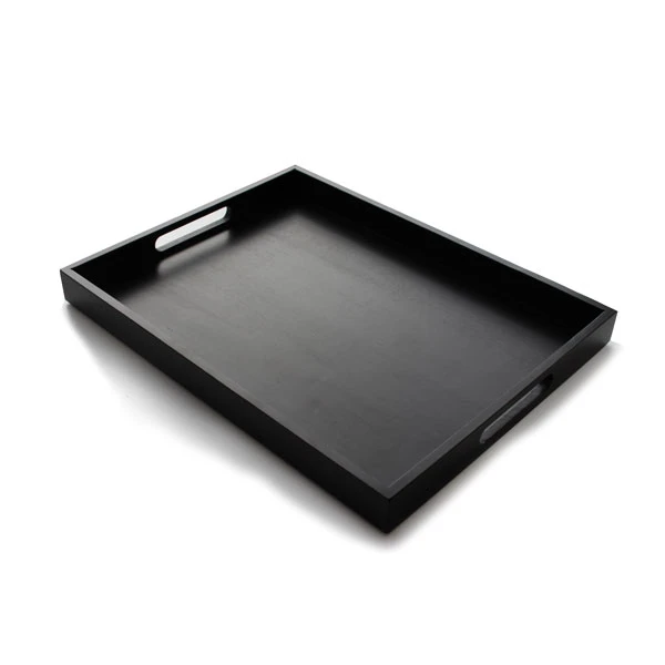 Black Wooden Room Tray 4 Black Wooden Room Tray - Image 2