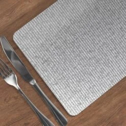 Grey Weave Effect Placemat