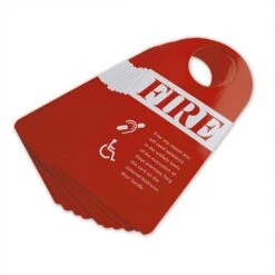 Fire Safety Door Hangers - Pack Of 10 -Hotel Supply Store 6069 2 Zoom