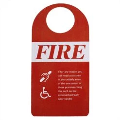 Fire Safety Door Hangers - Pack Of 10 -Hotel Supply Store 6069 3 Zoom