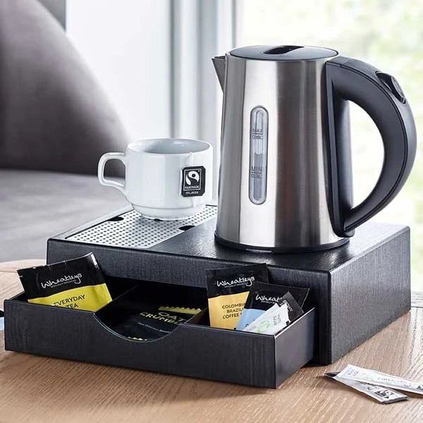 Room Tray With Drawer & Kettle Base 3 Room Tray With Drawer & Kettle Base