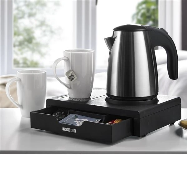 Corby Welcome Tray With Drawer & Kettle 2 Corby Welcome Tray With Drawer & Kettle