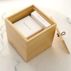 Wooden Bamboo Cube Container -Hotel Supply Store 7024 5 Zoom