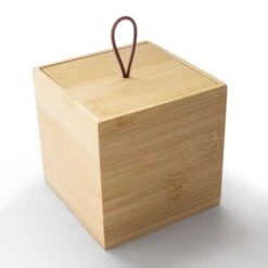 Wooden Bamboo Cube Container -Hotel Supply Store 7024 6 Zoom