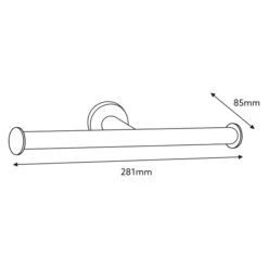 Chrome Double Toilet Roll Holder -Hotel Supply Store 7162 3 Zoom