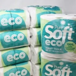 Pure Soft Eco Recycled Toilet Roll 2 Ply - Pack Of 40 -Hotel Supply Store 7278 40 3 Zoom