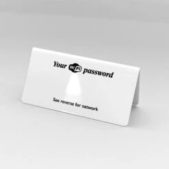 Wi-Fi Password Aluminium Tent Sign - Pack Of 5