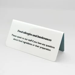 Food Allergies & Intolerances Aluminium Tent Sign - Pack Of 5