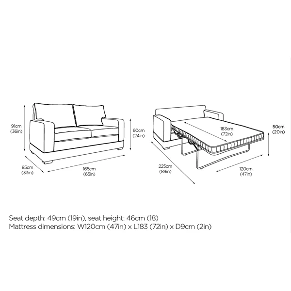 Jay-Be Modern Hotel Sofa Bed - Two Seater 6 Jay-Be Modern Hotel Sofa Bed - Two Seater - Image 4