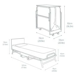 Jay-Be Water Resistant Crown Windermere Folding Bed -Hotel Supply Store 9494 7 Zoom